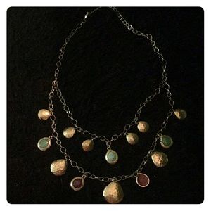 Turquoise and purple necklace